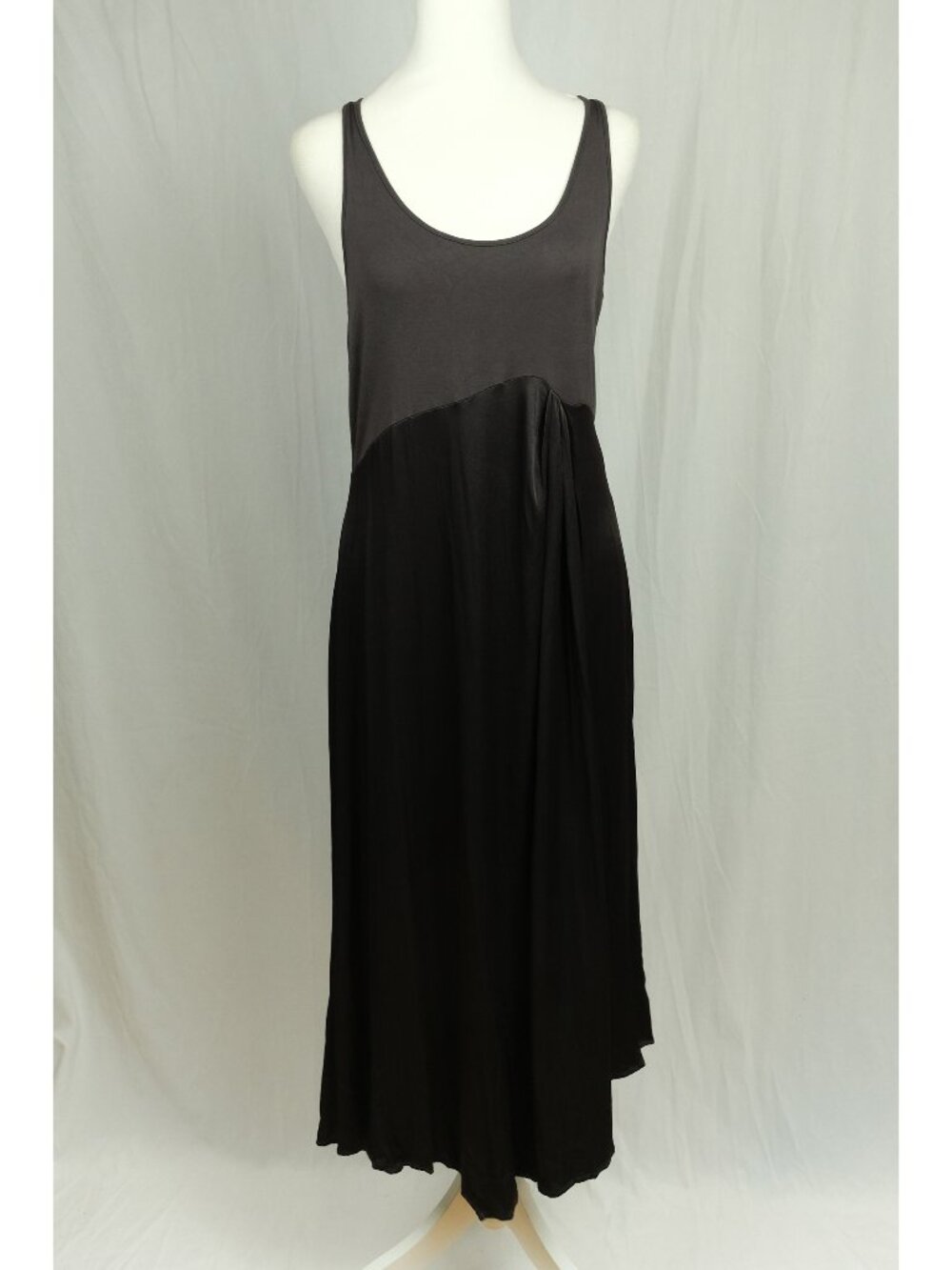 Anthropologie Mixed-Media Tank Dress Black Size M Boho Style